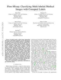 Flow-Mixup: Classifying Multi-labeled Medical Images with Corrupted
  Labels