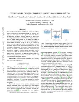 Context-Aware Prosody Correction for Text-Based Speech Editing