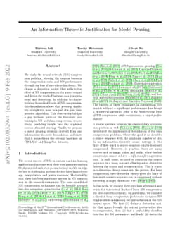 An Information-Theoretic Justification for Model Pruning