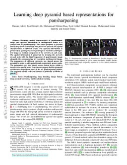 Learning deep multiresolution representations for pansharpening
