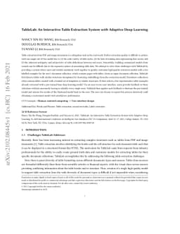 TableLab: An Interactive Table Extraction System with Adaptive Deep
  Learning