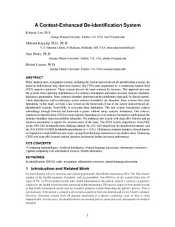 A Context-Enhanced De-identification System