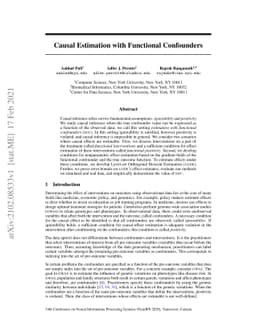 Causal Estimation with Functional Confounders