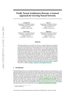 Firefly Neural Architecture Descent: a General Approach for Growing
  Neural Networks