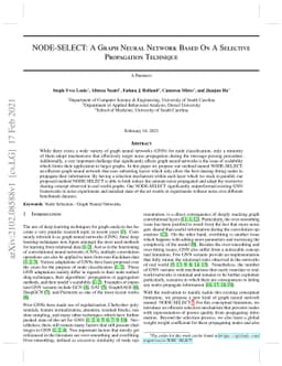 NODE-SELECT: A Graph Neural Network Based On A Selective Propagation
  Technique