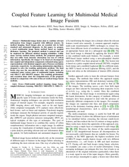 Coupled Feature Learning for Multimodal Medical Image Fusion