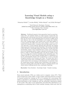 Learning Visual Models using a Knowledge Graph as a Trainer
