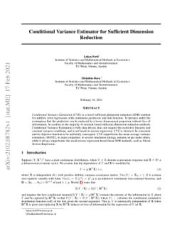 Conditional Variance Estimator for Sufficient Dimension Reduction