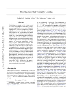Dissecting Supervised Contrastive Learning