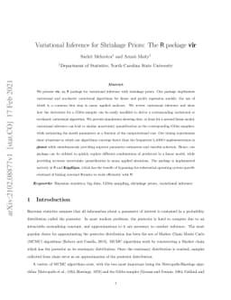 Variational Inference for Shrinkage Priors: The R package vir