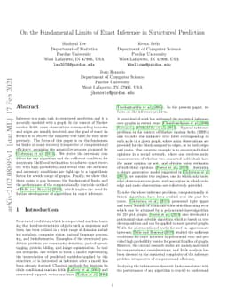 On the Fundamental Limits of Exact Inference in Structured Prediction