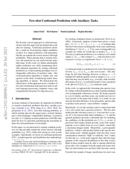 Few-shot Conformal Prediction with Auxiliary Tasks