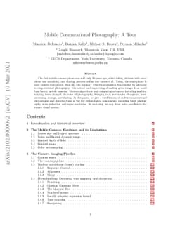 Mobile Computational Photography: A Tour