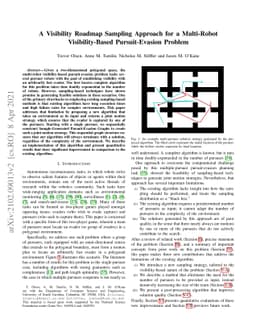 A Visibility Roadmap Sampling Approach for a Multi-Robot
  Visibility-Based Pursuit-Evasion Problem