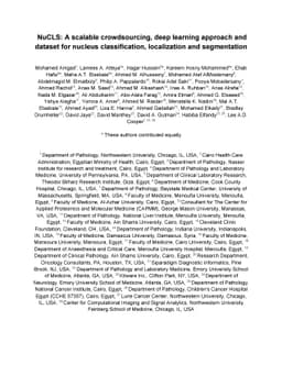 NuCLS: A scalable crowdsourcing, deep learning approach and dataset for
  nucleus classification, localization and segmentation