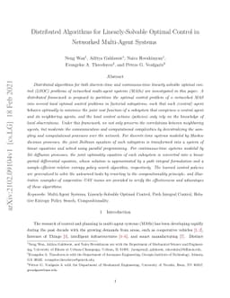 Distributed Algorithms for Linearly-Solvable Optimal Control in
  Networked Multi-Agent Systems