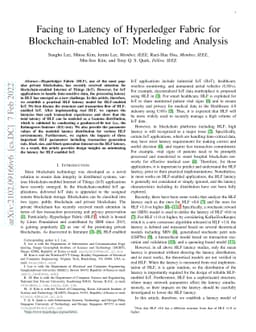 Facing to Latency of Hyperledger Fabric for Blockchain-enabled IoT:
  Modeling and Analysis