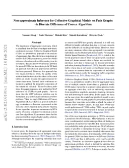 Non-approximate Inference for Collective Graphical Models on Path Graphs
  via Discrete Difference of Convex Algorithm