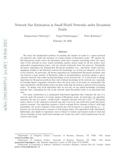 Network Size Estimation in Small-World Networks under Byzantine Faults