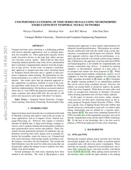 Unsupervised Clustering of Time Series Signals using Neuromorphic
  Energy-Efficient Temporal Neural Networks