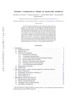 Towards a mathematical theory of trajectory inference