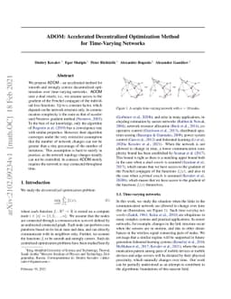 ADOM: Accelerated Decentralized Optimization Method for Time-Varying
  Networks
