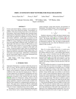 DSRN: an Efficient Deep Network for Image Relighting