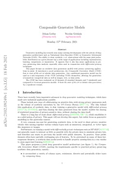 Composable Generative Models