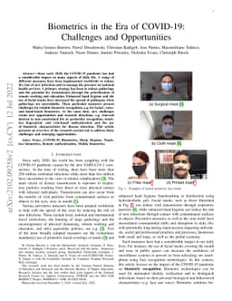 Biometrics in the Era of COVID-19: Challenges and Opportunities