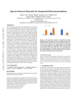 Sparse-Interest Network for Sequential Recommendation