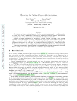 Boosting for Online Convex Optimization