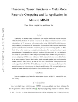 Harnessing Tensor Structures -- Multi-Mode Reservoir Computing and Its
  Application in Massive MIMO