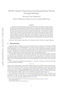 NFCNN: Toward a Noise Fusion Convolutional Neural Network for Image
  Denoising