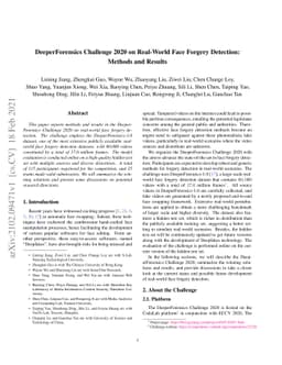 DeeperForensics Challenge 2020 on Real-World Face Forgery Detection:
  Methods and Results