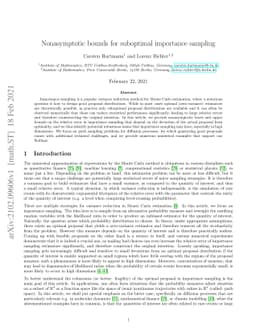 Nonasymptotic bounds for suboptimal importance sampling