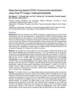 Deep learning-based COVID-19 pneumonia classification using chest CT
  images: model generalizability