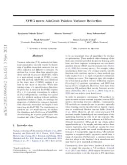 SVRG Meets AdaGrad: Painless Variance Reduction