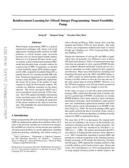 Smart Feasibility Pump: Reinforcement Learning for (Mixed) Integer
  Programming