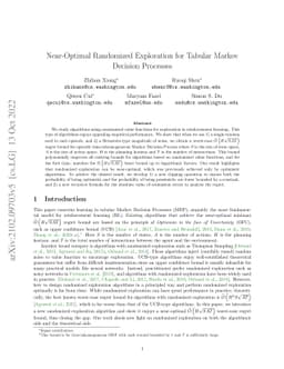 Near-Optimal Randomized Exploration for Tabular Markov Decision
  Processes