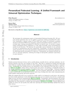 Personalized Federated Learning: A Unified Framework and Universal
  Optimization Techniques
