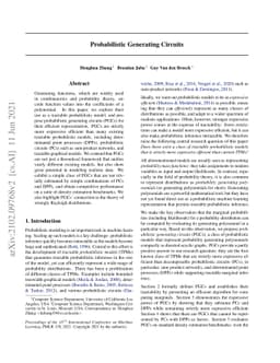 Probabilistic Generating Circuits