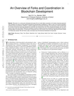 An Overview of Forks and Coordination in Blockchain Development