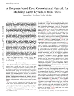 CKNet: A Convolutional Neural Network Based on Koopman Operator for
  Modeling Latent Dynamics from Pixels