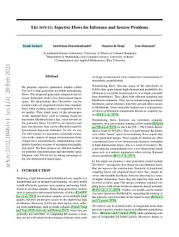 Trumpets: Injective Flows for Inference and Inverse Problems