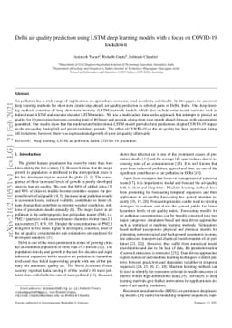 Delhi air quality prediction using LSTM deep learning models with a
  focus on COVID-19 lockdown