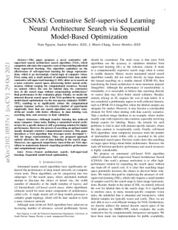 Contrastive Self-supervised Neural Architecture Search