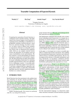 Tractable Computation of Expected Kernels