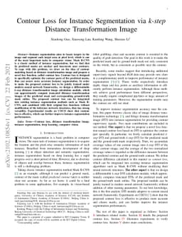 Contour Loss for Instance Segmentation via k-step Distance
  Transformation Image