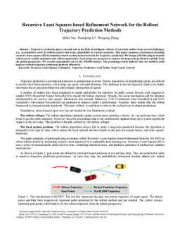Recursive Least Squares Based Refinement Network for the Rollout
  Trajectory Prediction Methods
