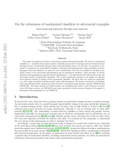 On the robustness of randomized classifiers to adversarial examples